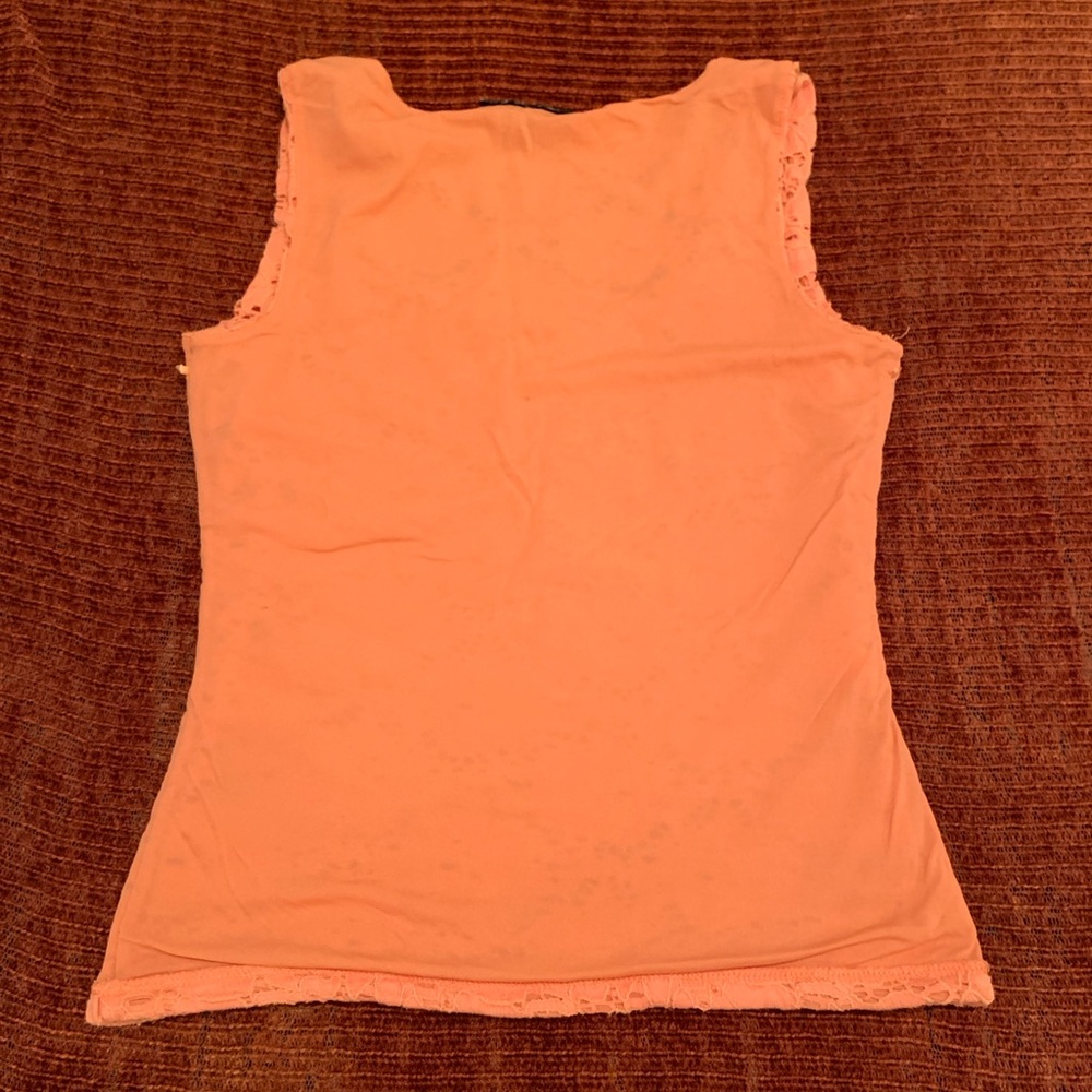 Orange Floral Tank Top - Picture 6 of 11